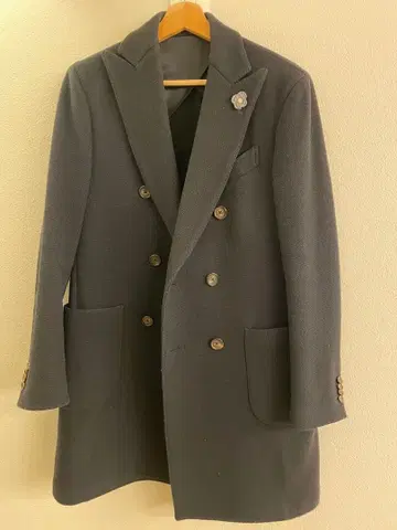 라르디니 더블 브레스트 체스터 코트 46