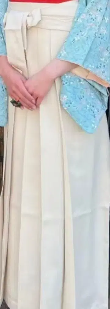 하카마 단품 아이보리 대학생 졸업식