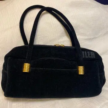 FEILER 블랙 타월 원단 핸드백