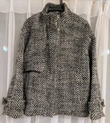 NOBLE 헤링본 자켓 울 혼방