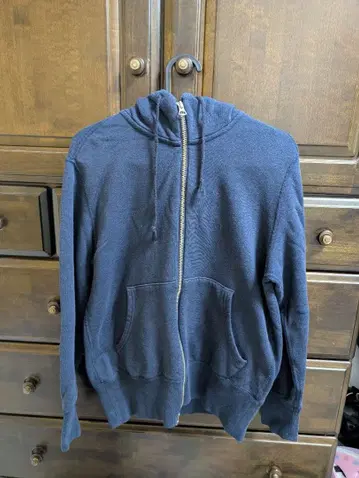 LOOPWHEELER 풀 집업 후드티 네이비 SMALL