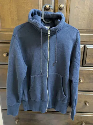 LOOPWHEELER 풀 집업 후드티 네이비 SMALL