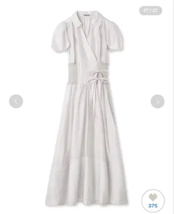 [SNIDEL] 허리 리브 시어 원피스