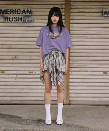 ACLENT 체크 미니 스커트