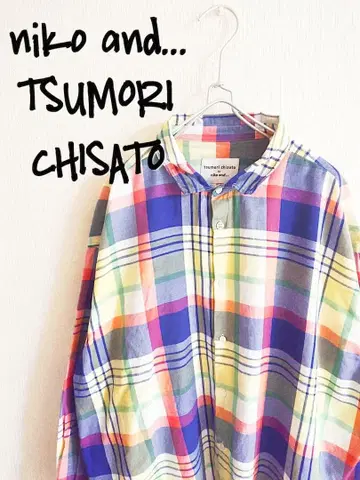 D221207 niko and - TSUMORI 체크 무늬 긴팔 셔츠