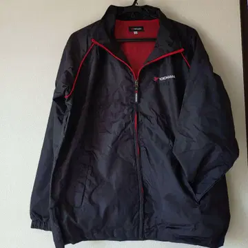 YOKOHAMA 나일론 자켓 블랙/빨간색