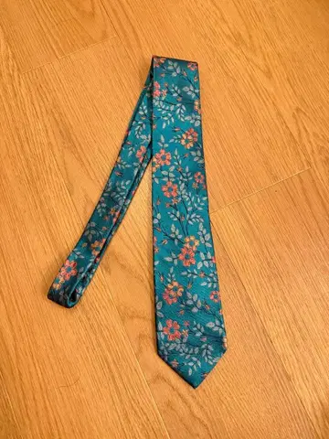 Paul Smith 폴스미스 꽃무늬 넥타이 블루그린 올 패턴