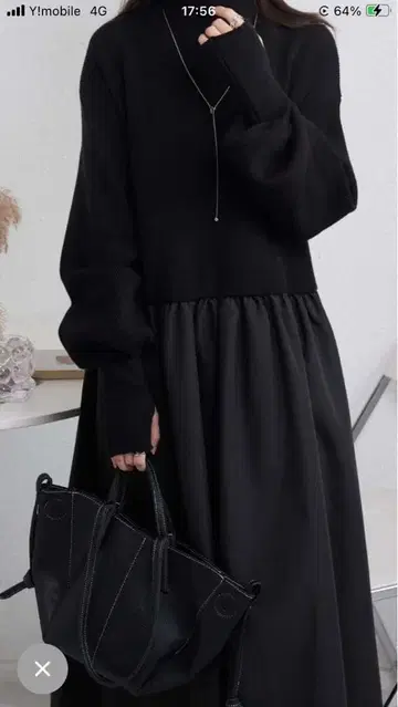 블랙 롱 원피스