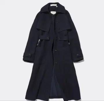 GU rokh 네이비 2 피스 롱 코트