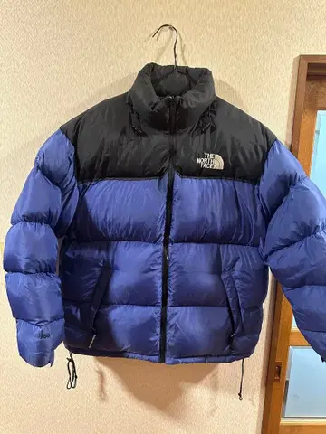 [ THE NORTH FACE ] 눕시 다운 자켓 블랙/파랑 L 사이즈