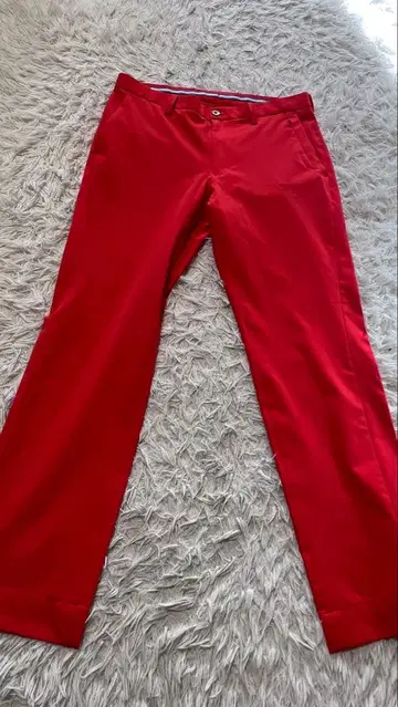 먼싱웨어 골프 팬츠 빨간색 슬림 핏 새상품급