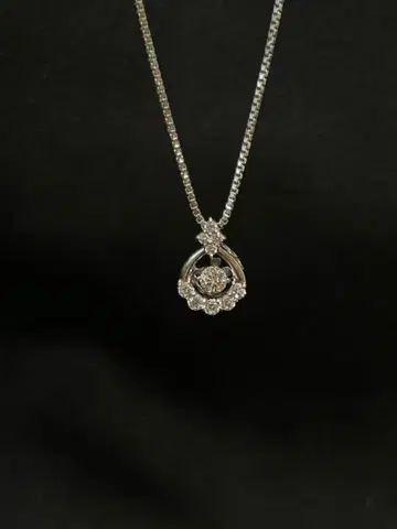 크로스포 댄싱스톤 SV925 눈물형 목걸이 QVC 일본제