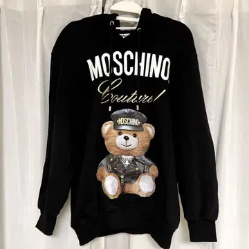 MOSCHINO 모스키노 테디베어 곰 후드티 블랙