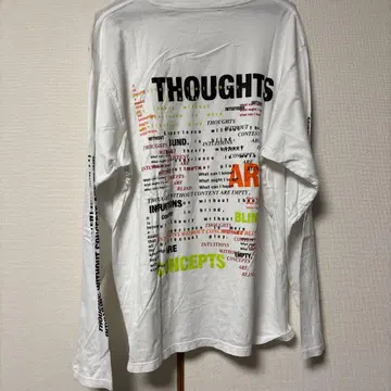 THOUGHTS 디자인 긴팔 티셔츠
