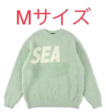WIND AND SEA Shaggy Knit Sweater MINT M