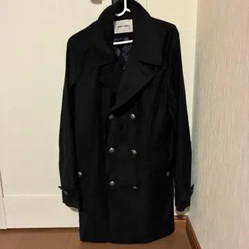 Bright Things 블랙 더블 브레스트 트렌치코트 M 사이즈