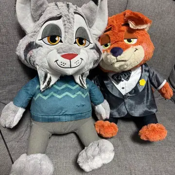 주토피아2 라지 봉제 인형 2종 세트 1 닉 와일드