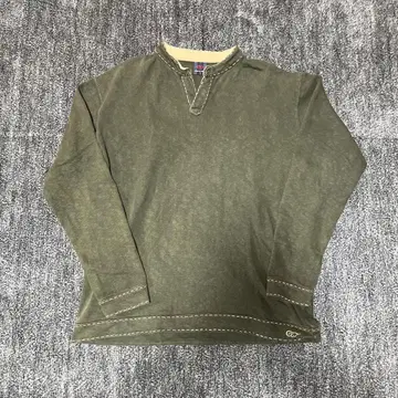 GLOBAL WORK 긴팔 티셔츠 L 올리브 그린