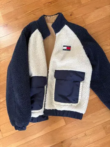 Tommy Hilfiger 플리스 자켓 네이비/아이보리
