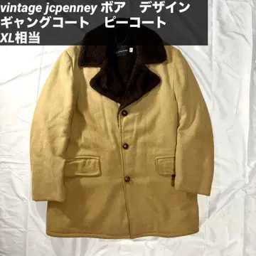 빈티지 jcpenney 보아 디자인 갱 코트 피코트