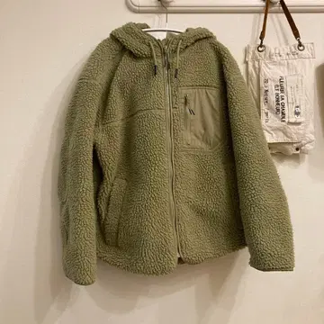 H&M 올리브 그린 플리스 자켓 160/88A