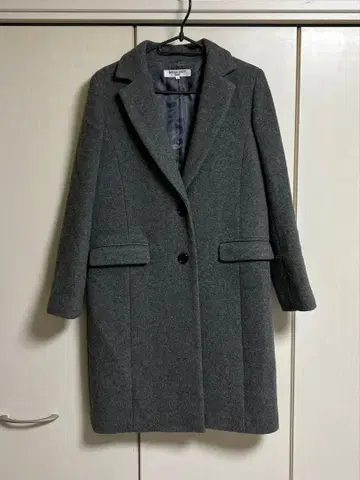 NATURAL BEAUTY BASIC 그레이 체스터 코트 M 울