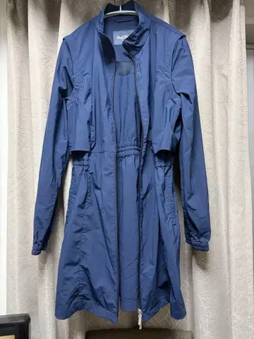 네이비 레이코트 집업 코트