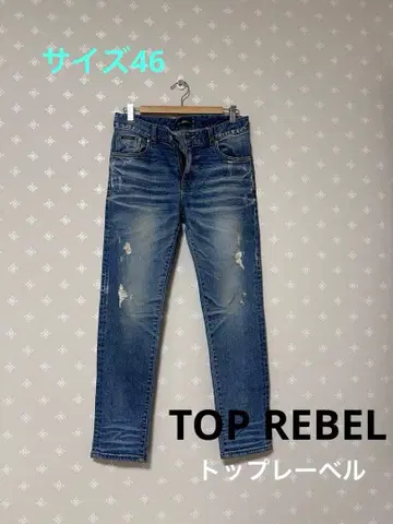 탑 레벨 슬림핏 데님 46