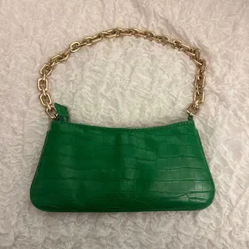 ZARA 그린 크로커다일풍 핸드백