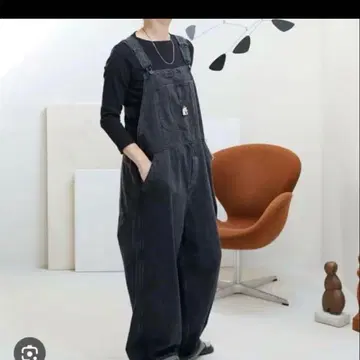 ARGUE 오버사이즈 레이디 오버롤 블랙 새상품