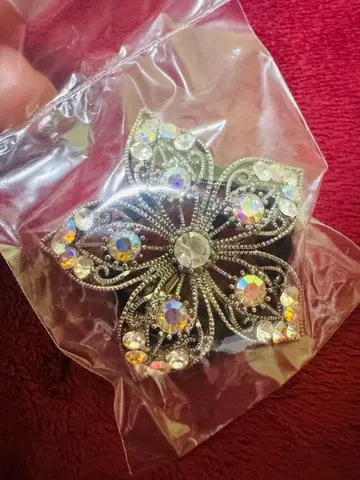 빈티지 크리스탈 장식 꽃 모양 헤어 액세서리