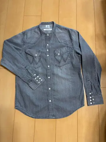 Wrangler METAPHORE 데님 셔츠 밴드 카라 L 사이즈