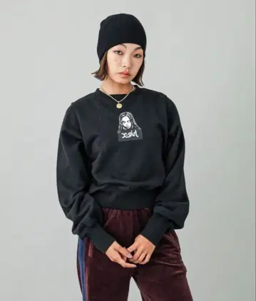 X-girl FACE SWEAT TOP M