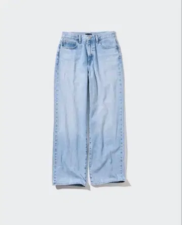 미사용 새상품 유니클로 와이드 스트레이트 청바지 블루 62 BLUE