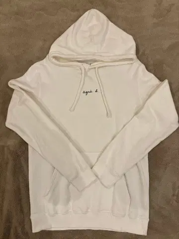 Agnes b 화이트 후드티