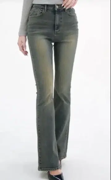 YILON Semi flare denim XS wash blue