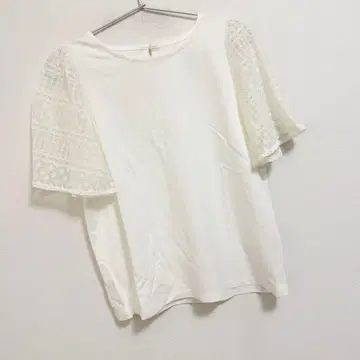 로페피크닉 UV컷 접촉 냉감 Cutee 레이스 도킹 플레어 슬리브 상의