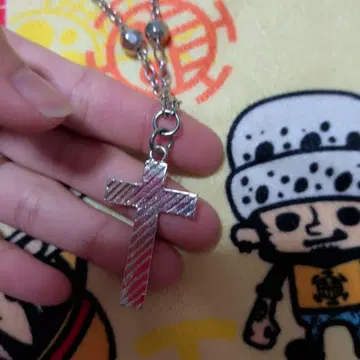 금속제 십자가 펜던트 롱 목걸이