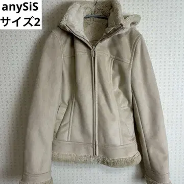애니시스 anySiS 숏코트 자켓 사이즈 2 베이지