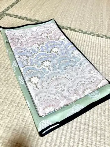 순수 실크 호테이야 금제 럭셔리 눈꽃 금채 몰 직조 포멀 후쿠로 오비