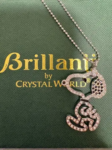 SNOOPY 스누피 크리스탈 목걸이 볼 체인