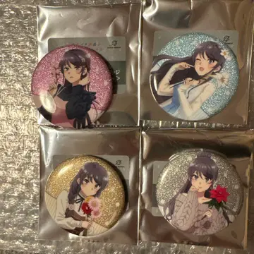 청춘 돼지 벌스데이 캔뱃지 사쿠라지마 마이 봄/여름/가을/겨울 4종 세트