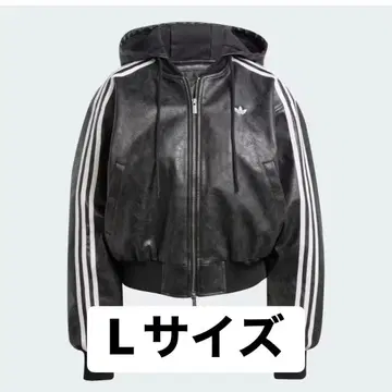 [ L 사이즈 ] adidas 페이크 가죽 자켓