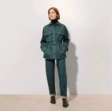 [ 새상품급 ] UNIQLO 유니클로 데님 셋업 그린