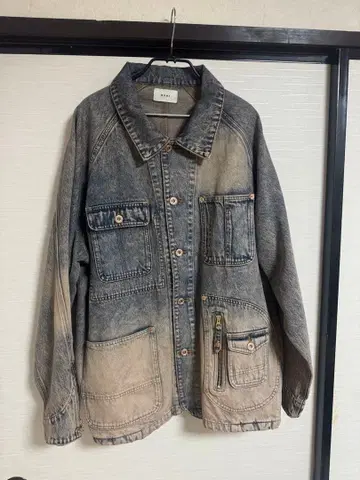 KOOI D POCKET 데님 커버올 가공 일본제