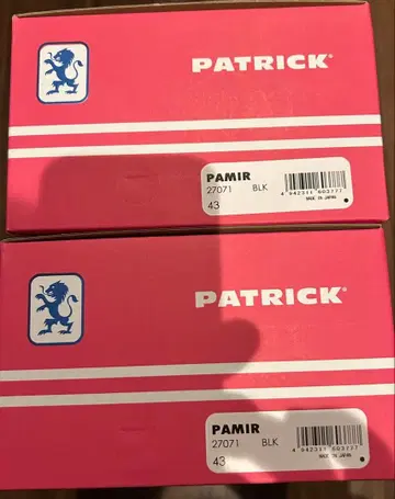 2켤레 세트 새상품 미사용 패트릭 스니커즈 파미르 블랙 43사이즈
