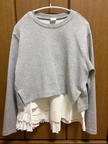 ELENDEEK 상의 맨투맨 그레이