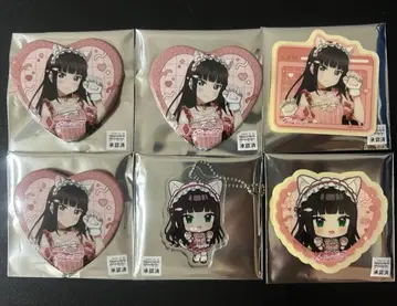 쿠로사와 다이아 캔 배지 아크릴 키링 스티커 6개 세트