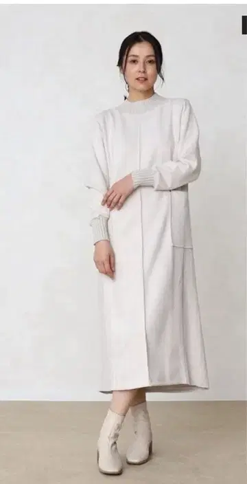 MEDOC 리브 니트 긴팔 원피스 9호