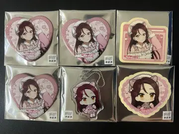 사쿠라우치 리코 캔 배지 아크릴 키링 스티커 6종 세트